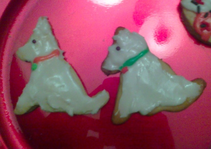 White GSD Christmas Cookies!