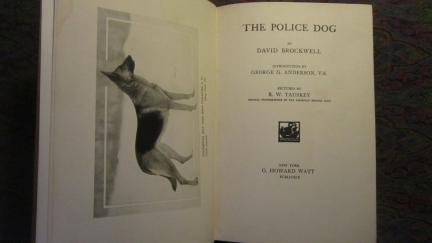 The Police Dog 1924 Book